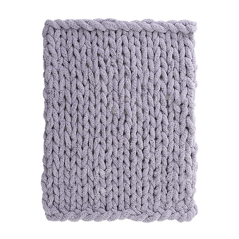 Hand-Woven Chenille Blanket for Couch and Bed
