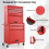 Casart Rolling Tool Chest Lockable Tool Cabinet Combo with Wheels & Drawers Adjustable 9