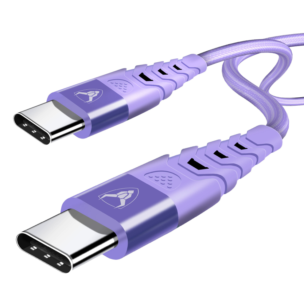 (Purple, 1 Meter) C Charger Cable, USB Type C Fast Cable Lead Nylon Braided USB C Sync Cable for S22/S21/S20/S10 A13/A12 A32 MacBook iPad Pro Sony HTC Huawei