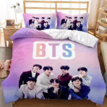 (20, Double(200x200cm)) BTS Korean Boys Digital Printing Single Double King Super king Three Piece Four Piece Set
