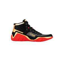 (UK 12) VENUM ELITE PREMIUM WRESTLING SHOES - BLACK/GOLD/RED