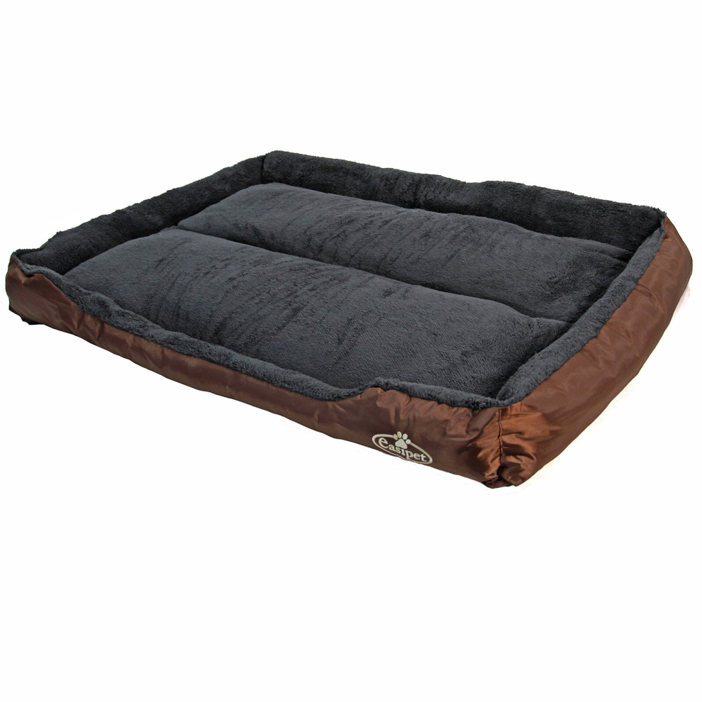 (XXX-Large) Easipet Faux Fur Pet Bed Brown/Grey