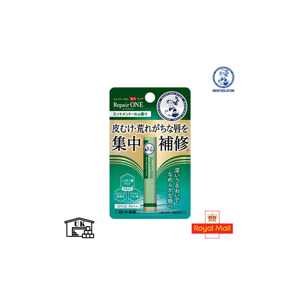 Rohto Mentholatum Medicated Lip Repair ONE Mint Menthol Flavor 2.3g