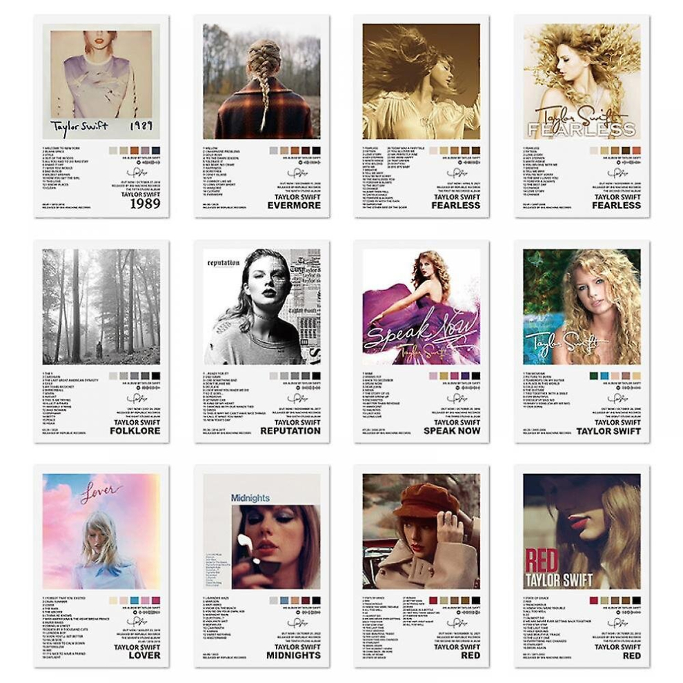 (A) 20x30cm Taylor Swift Album Cover Poster Set Music Wall Decoration Song Pictures Bedroom Decoration Living Room Decoration Home Office