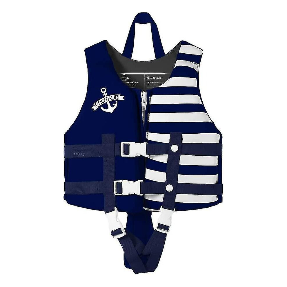 Toddler Swim Vest, Floaties For Toddlers, Kid Vest Floation Swimsuit Swimwear With Adjustable Safety Strap For Unisex Children, Stripes  Stripes Deep
