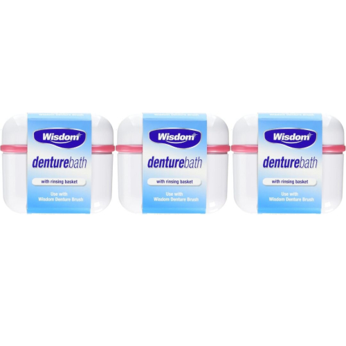 Wisdom Wisdom Denture Bath With Rinsing Basket (Pack of 3) 2