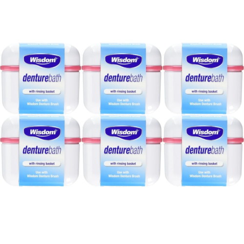 Wisdom 6 x Wisdom Denture Bath With Rinsing Basket 1