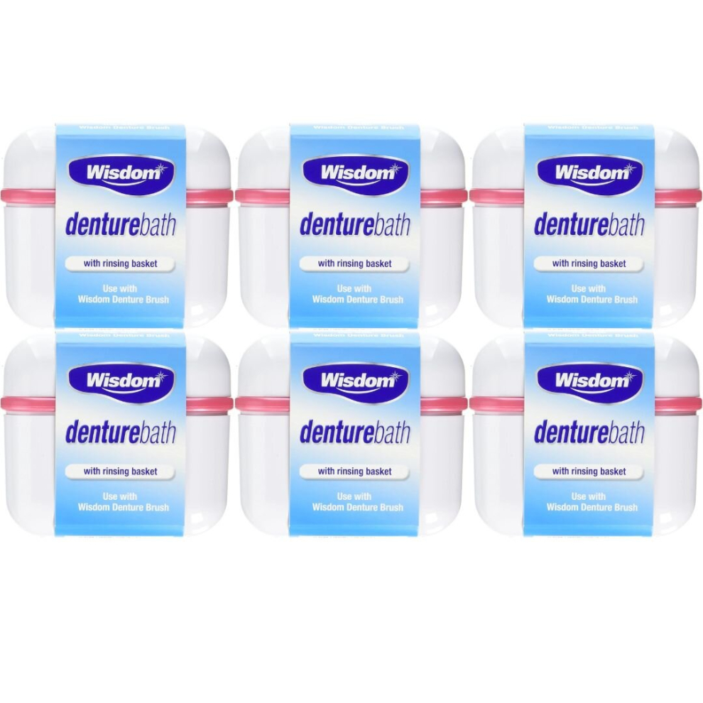 Wisdom 6 X Denture Bath With Rinsing Basket