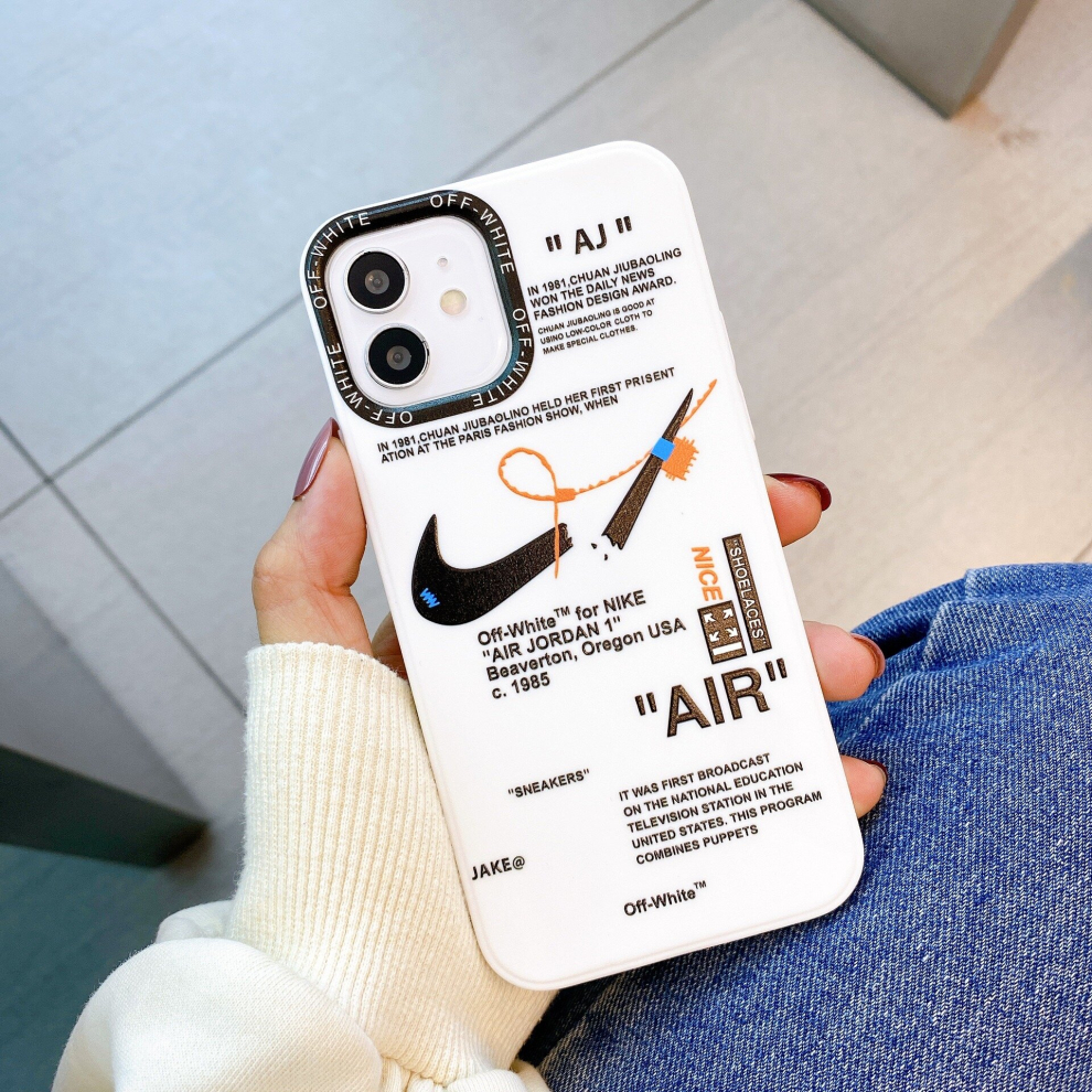 (white, iphone 15pro) Nike Logo TPU Case For Apple iPhone