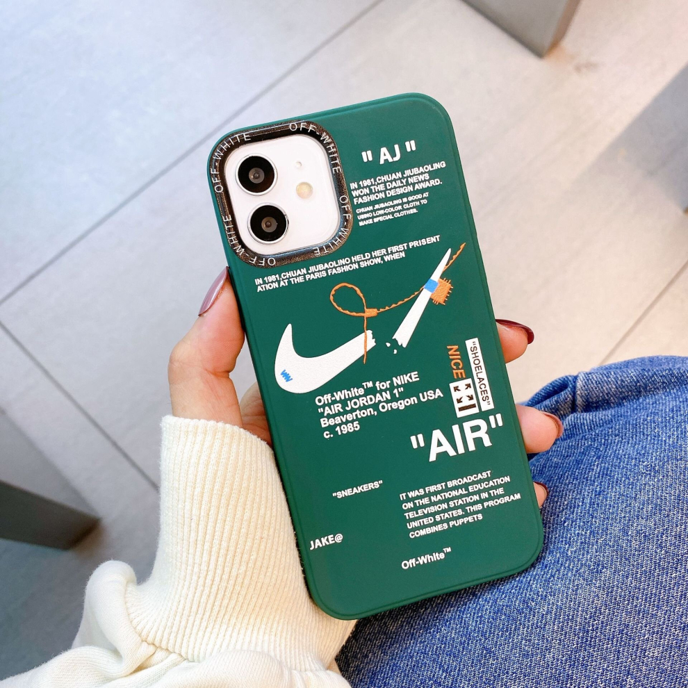 (green, iphone 13promax) Nike Logo TPU Case For Apple iPhone