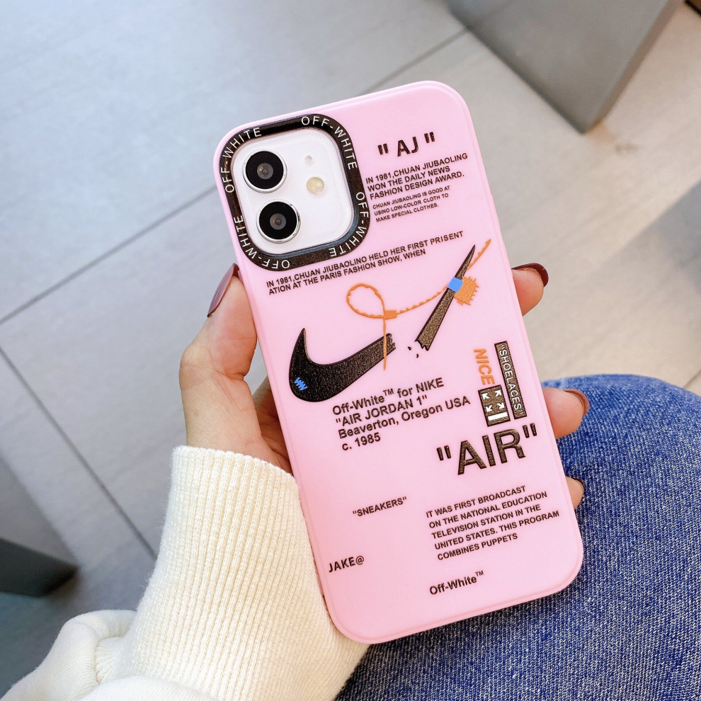 (pink, iphone 14plus) Nike Logo TPU Case For Apple iPhone