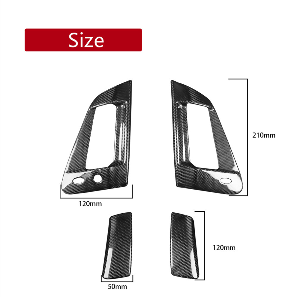 Real Carbon Fiber Exterior Door Handle Cover For Nissan 370Z Z34 09-21 LHD Only