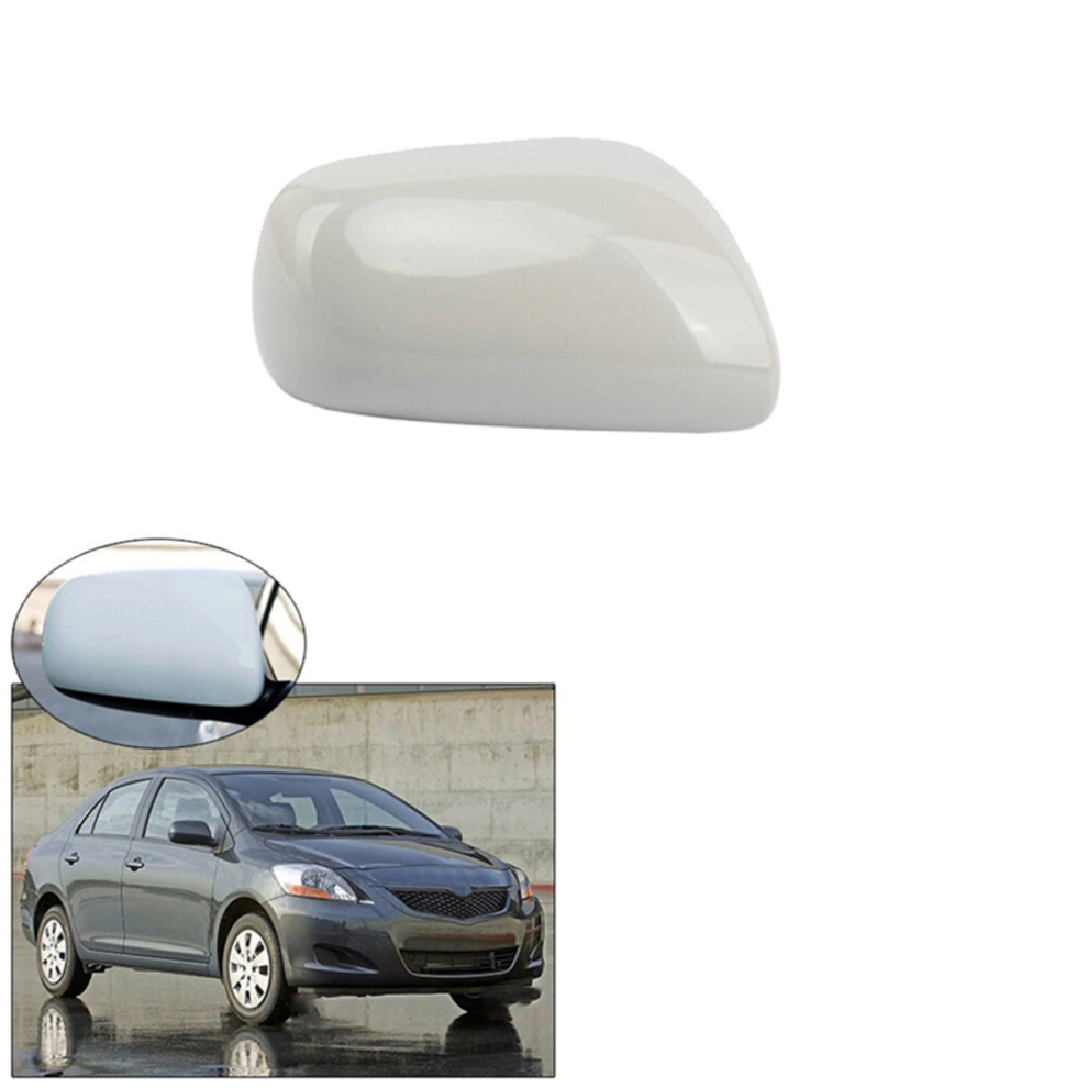 Right Passenger Side Wing Door Mirror Cover Cap Unpainted For Toyota Yaris 2007-2013