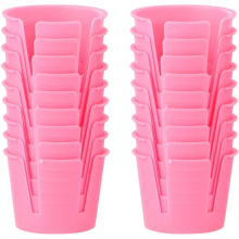 50pcs Plastic Dappen Dish Disposable Mixing Bowls Small Plaster Cup Container for Dental Nails Acrylic Tattoo Red