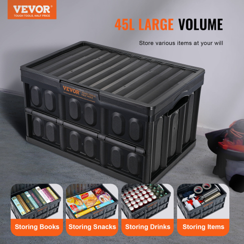 VEVOR VEVOR 45L Αναδιπλούμενοι Δοχεία Αποθήκευσης με Καπάκια 3 Τεμάχια 1