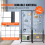 VEVOR VEVOR 2' x 5.6' Grid Wall Panels Tower 2 Packs Wire Gridwall Display Racks 3