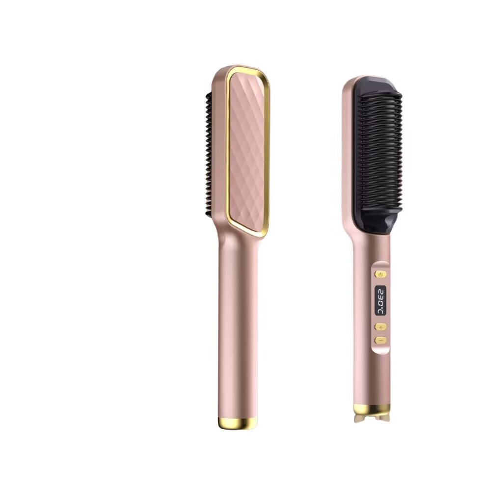 Rayches Hair Straightener, Hair Straightener Brush 80-230C Smooth Hair Curl, Negative Ion Straightener Comb