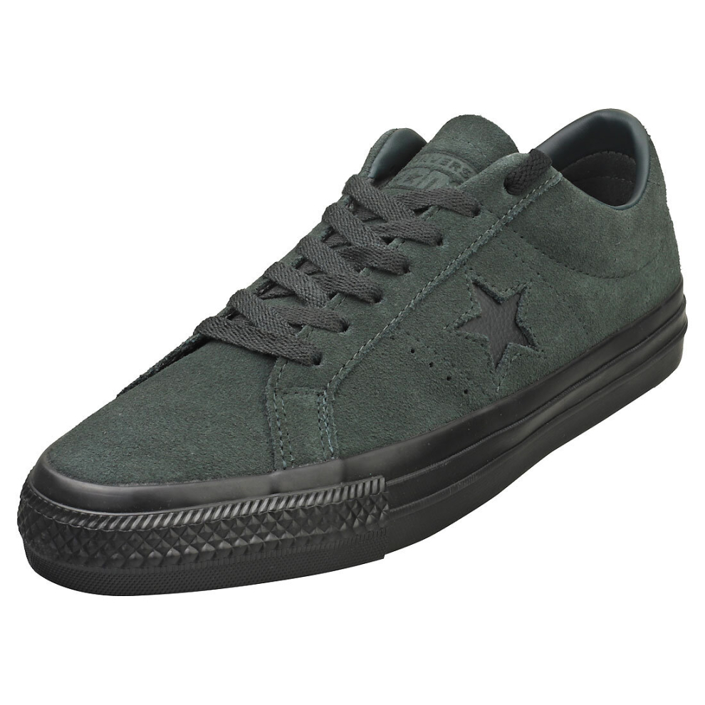 (10) Converse One Star Pro Ox Unisex Casual Trainers in Pines Black