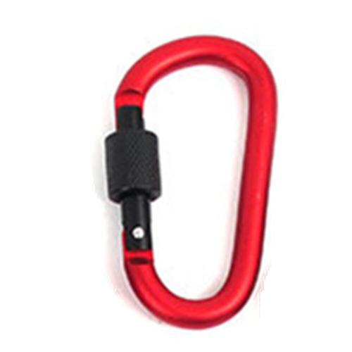 8 Pcs D Shape Multi-Function Outdoor Aluminium Alloy Mountaineering Buckle Lock Random Delivery