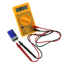 2Pcs DT-830B Handheld Digital Multimeter Ammeter Voltmeter Digital Display Universal Tester Meter(Yellow)