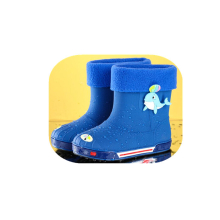 Children Non-Slip Plus Velvet Warm Cartoon Short Rain Boots