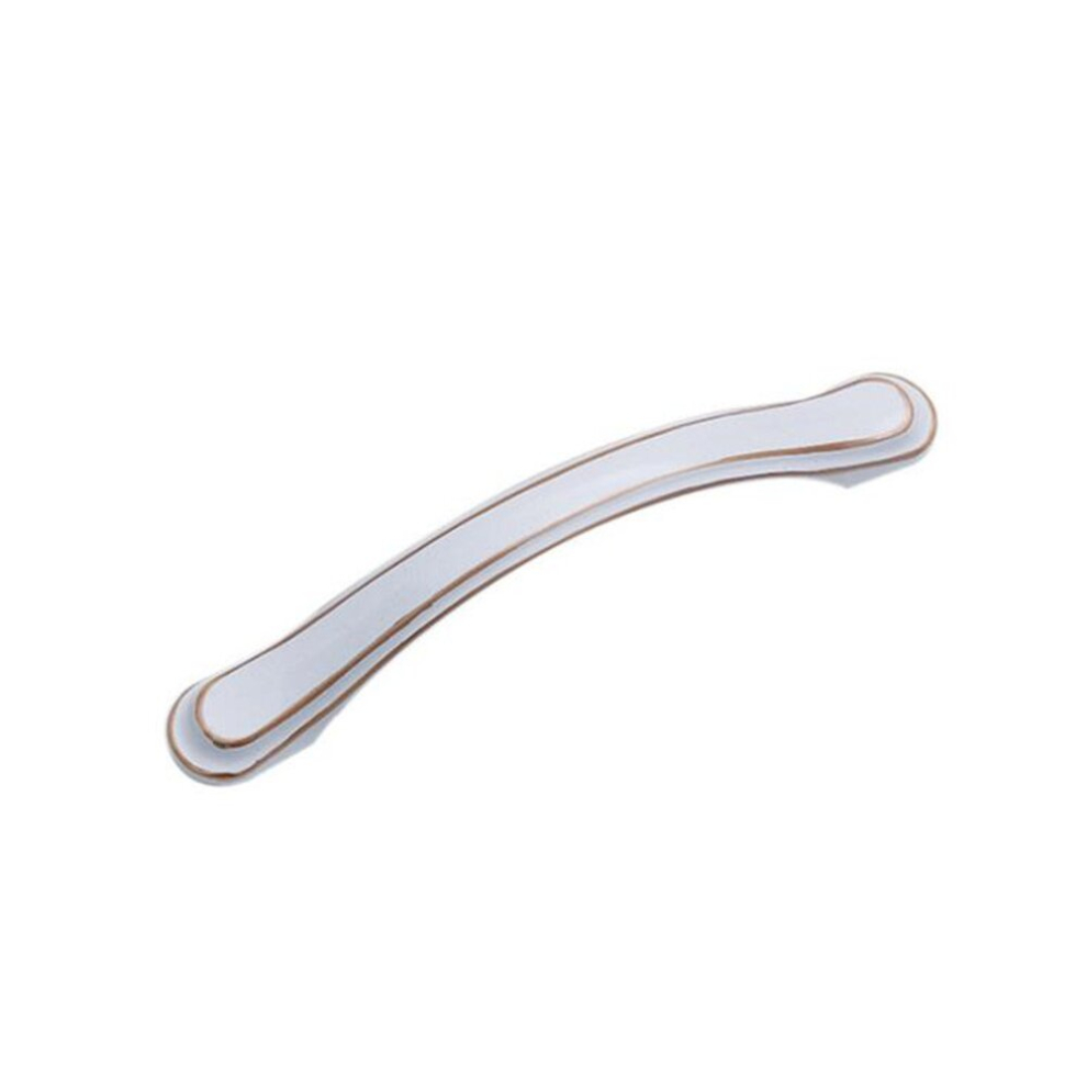 10 Pcs 6612-128 Cabinet Wardrobe Drawer Zinc Alloy Handle (White) 7061857223144