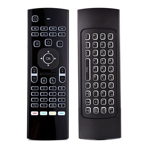 MX3-L-M Backlight & Voice Input 6-Axis Gyro 2.4GHz Wireless Air Mouse QWERTY Keyboard with IR Learning Remote Control for Android/Windows/Linux System 1