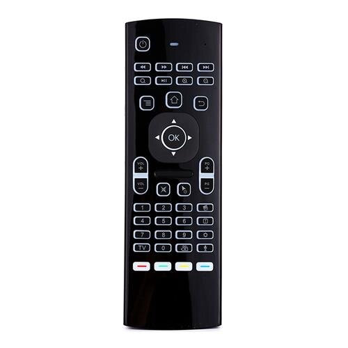 MX3-L-M Backlight & Voice Input 6-Axis Gyro 2.4GHz Wireless Air Mouse QWERTY Keyboard with IR Learning Remote Control for Android/Windows/Linux System 2