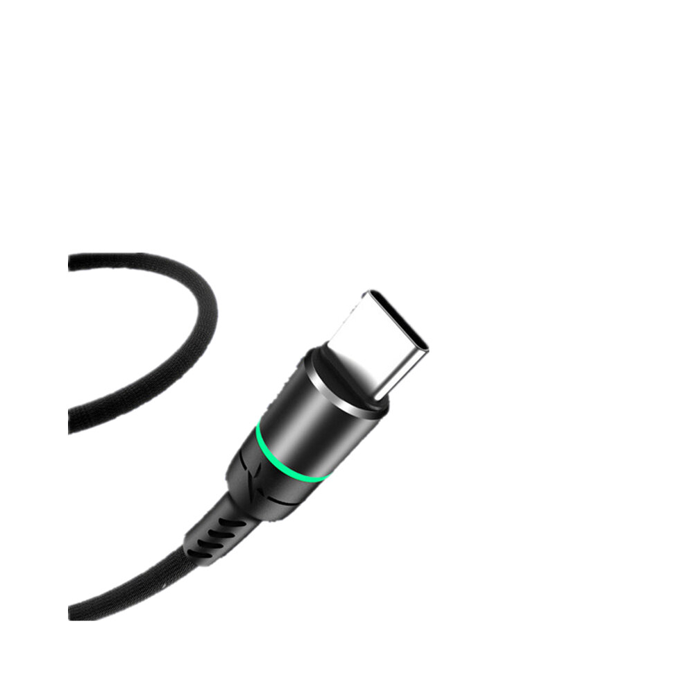 1M Tyep C 3A Braided Led Linght Fast Charging Data Cable For Smartphone Tablet 4151093644360