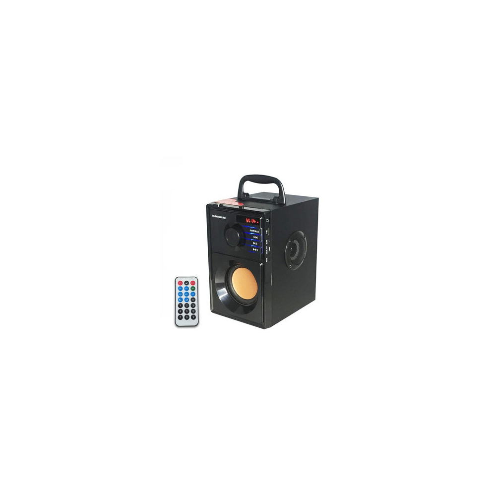 A10 Stereo Wooden Subwoofer Super Bass Fm Radio Bluetooth Speaker 4151093686186