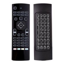 MX3-L-M Backlight & Voice Input 6-Axis Gyro 2.4GHz Wireless Air Mouse QWERTY Keyboard with IR Learning Remote Control for Android/Windows/Linux System
