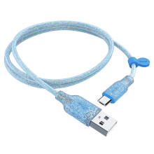 U73 Transparentes Silicagel-Micro-USB-Datenladekabel für Tablet-Smartphone 1,2 m