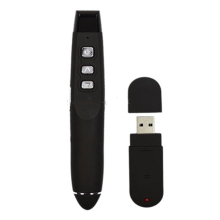 PP820A 2.4GHz Multimedia Presentation Remote PowerPoint Clicker Handheld Controller Flip Pen with USB Receiver, Control Distance: 15m(Black)