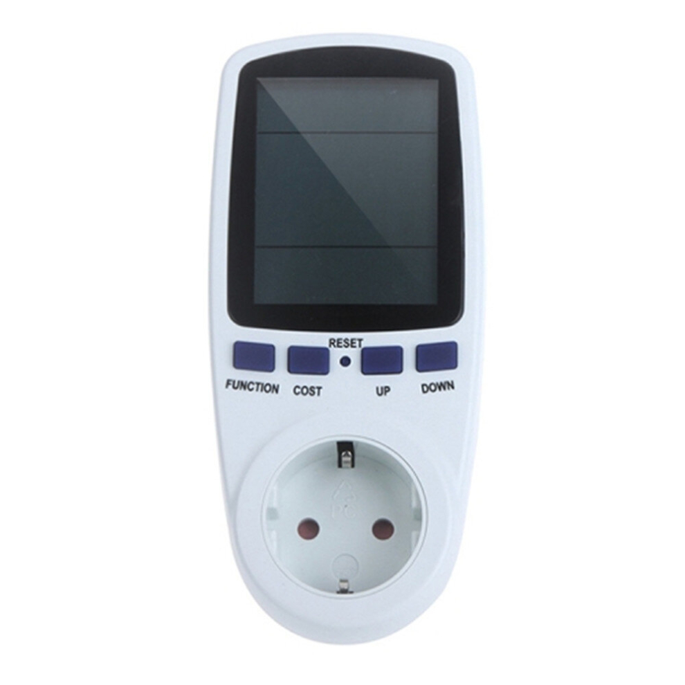 Ac 230V 50Hz Max 16A Lcd Display Energy Meter Watt Volt Voltage Power Analyzer Automatic Electricity Monitor Analyzer Power, Eu Plug 6913664816525