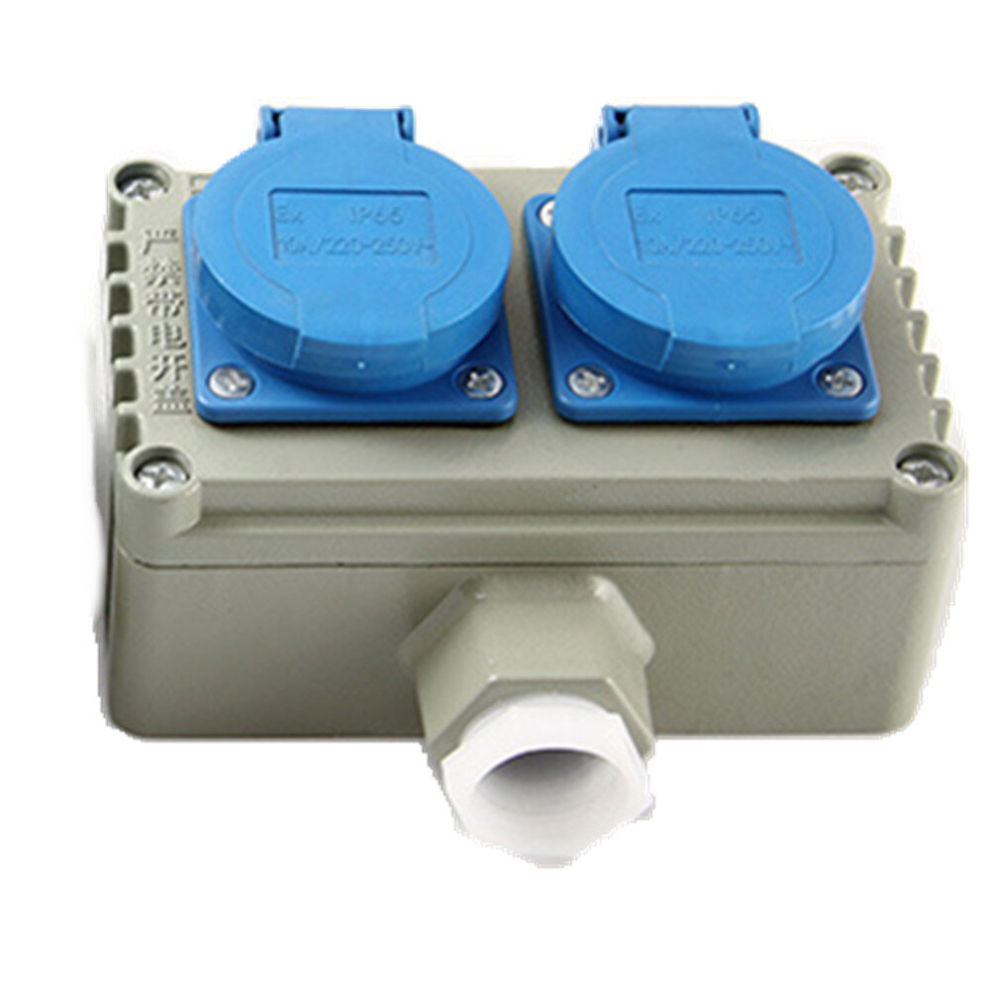 Keshen Double Connection Triple Hole 16A Industrial Chemical Industry Outdoor Explosion-Proof Waterproof Socket