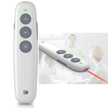 DSIT007 2.4GHz Rechargeable Powerpoint Presentation Wireless Cliker Remote Control Pen, Control Distance: 100m(White)