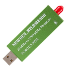 USB2.0 Adapter RTL-SDR RTL2832U + R820T2+ 1Ppm TCXO TV Tuner Stick Receiver (Green)
