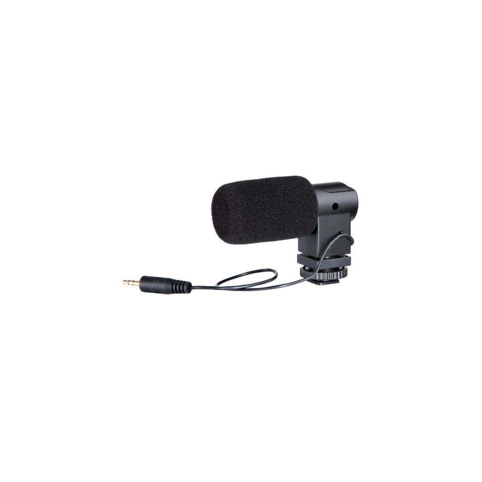 By-V01 Stereo X/Y Condenser Microphone With Integrated Shock Mount Cold-Shoe Mount & Windshield For Smartphones, Dslr Cameras And Video Cameras(Black) Black 6913664819243
