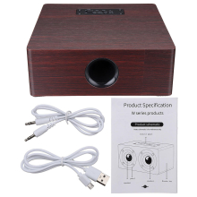 Holz Bluetooth 4.2 Wireless Lautsprecher 4 Lautsprecher HiFi Wireless Music Player mit TF AUX Port