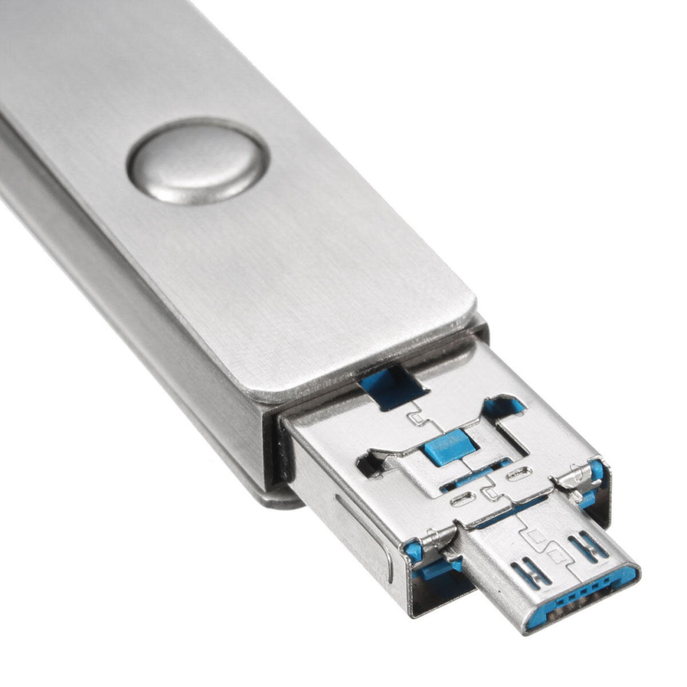 Meco 8/16/32/64Gb 2 In One Mirco Usb2.0 Otg Flash Drive U Disk With Key Ring 4151093640768