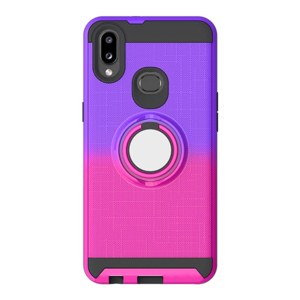 For Galaxy A10s 2 In 1 Pc + Tpu Protective Case With 360 Degrees Rotate Ring Holder(Rose ) Red 8881471517981