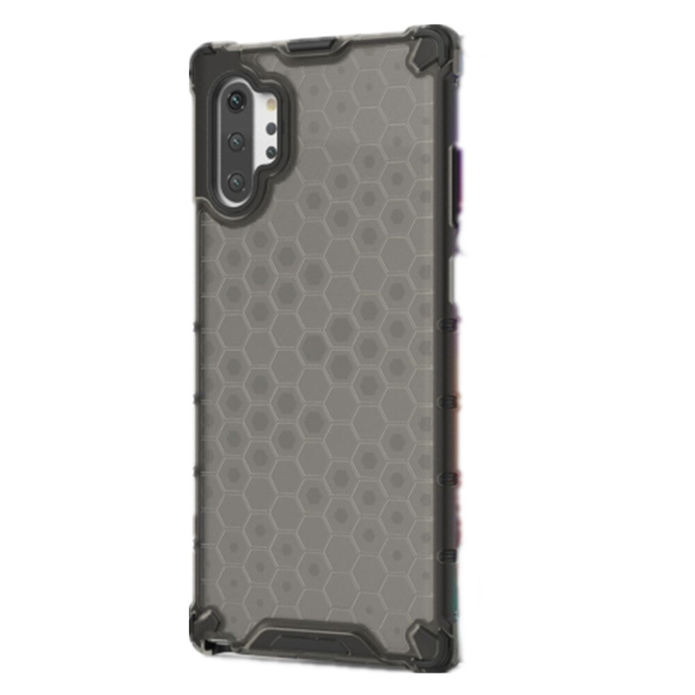 2Pcs Shockproof Honeycomb Pc + Tpu Case For Galaxy Note 10+ (Black) Black 8881471518223