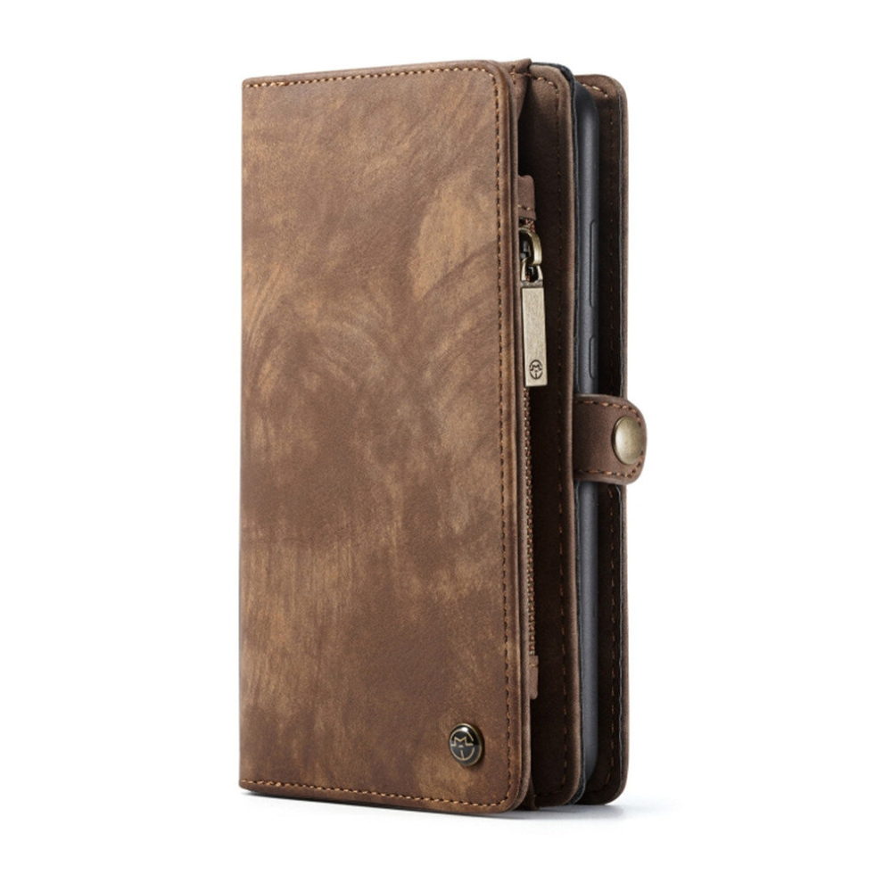 008 Detachable Multifunctional Horizontal Flip Leather Case With Card Slot & Holder & Zipper Wallet & Photo Frame For Galaxy A70(Brown) Brown 8881471521094