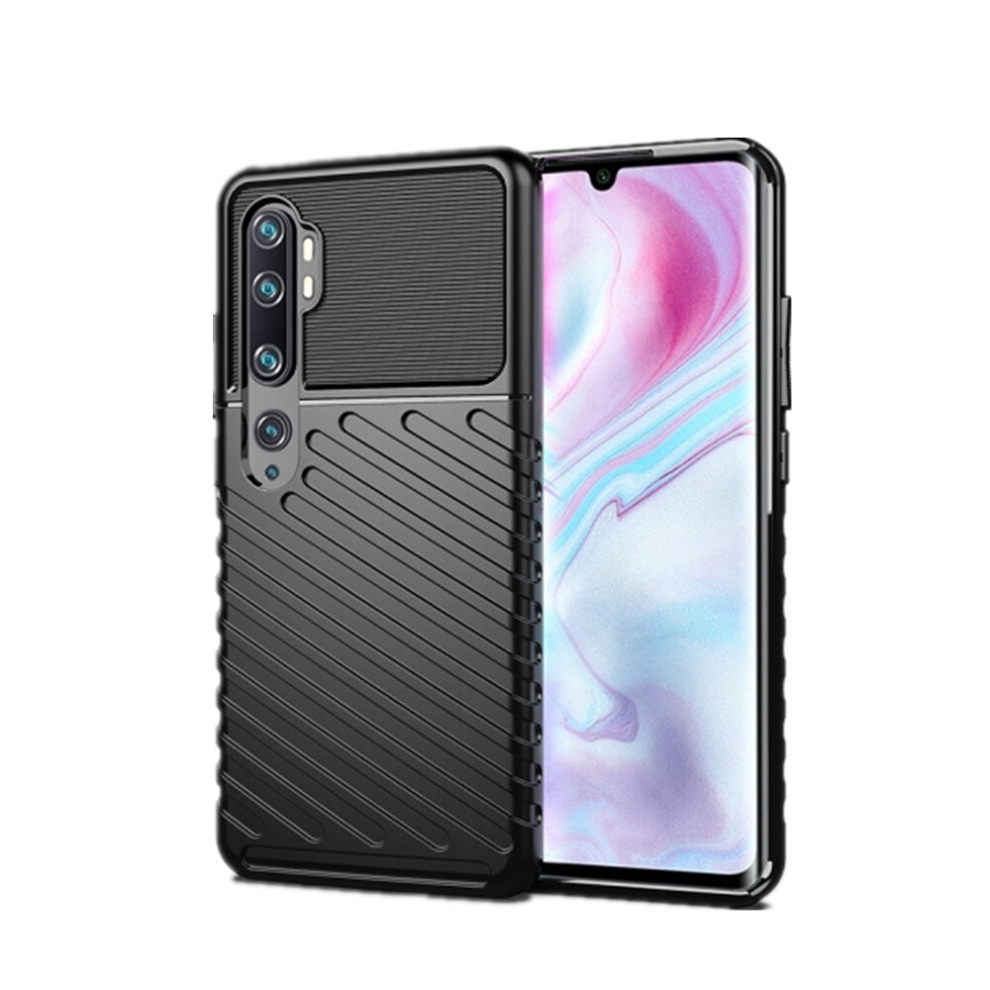 For Xiaomi Note 10 Thunderbolt Shockproof Tpu Soft Case(Black) Black 8881471521216