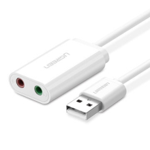 30143 USB à 3,5 mm carte son audio externe microphone écouteur casque adaptateur