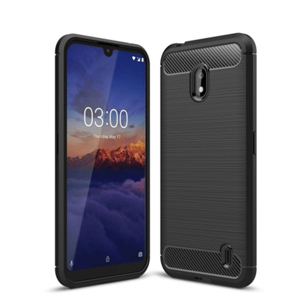 Brushed Texture Carbon Fiber Tpu Case For Nokia 2.2(Black) Black 8881471518353
