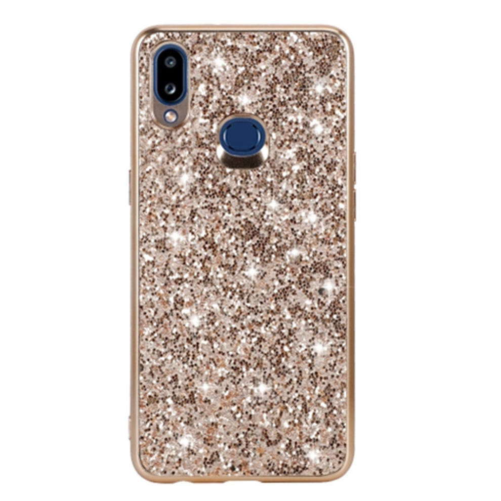 For Galaxy A10s Glittery Powder Shockproof Tpu Case(Gold) Gold 8881471519473