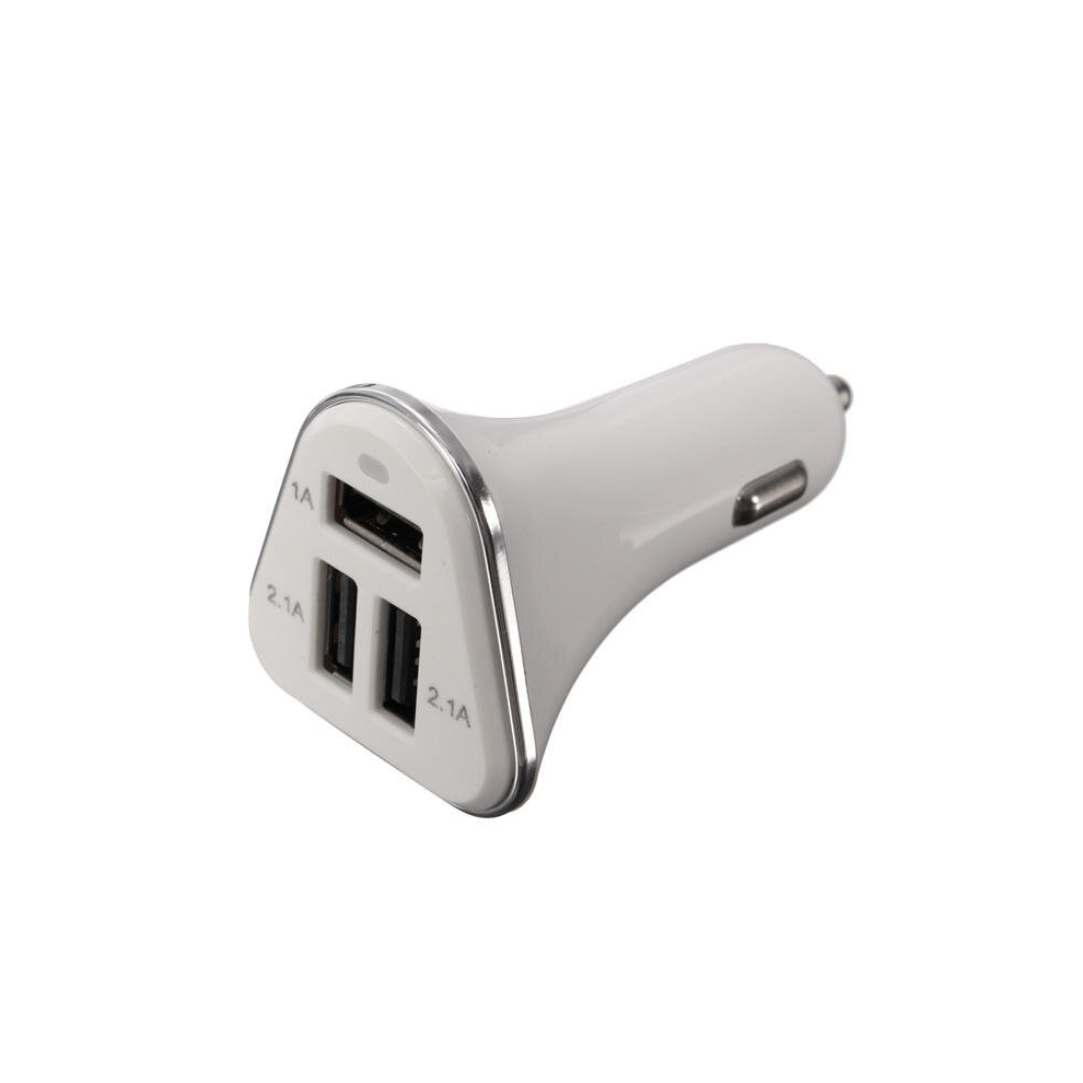 3 Port 2.1A+2.1A+1A Mini Universal Dual Usb Car Charger Adapter 4151093609703
