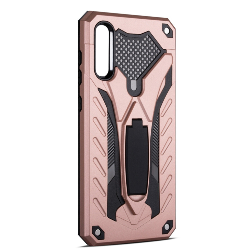 Shockproof Tpu + Pc Protective Case With Holder For Galaxy A70(Rose ) Gold 8881471519305