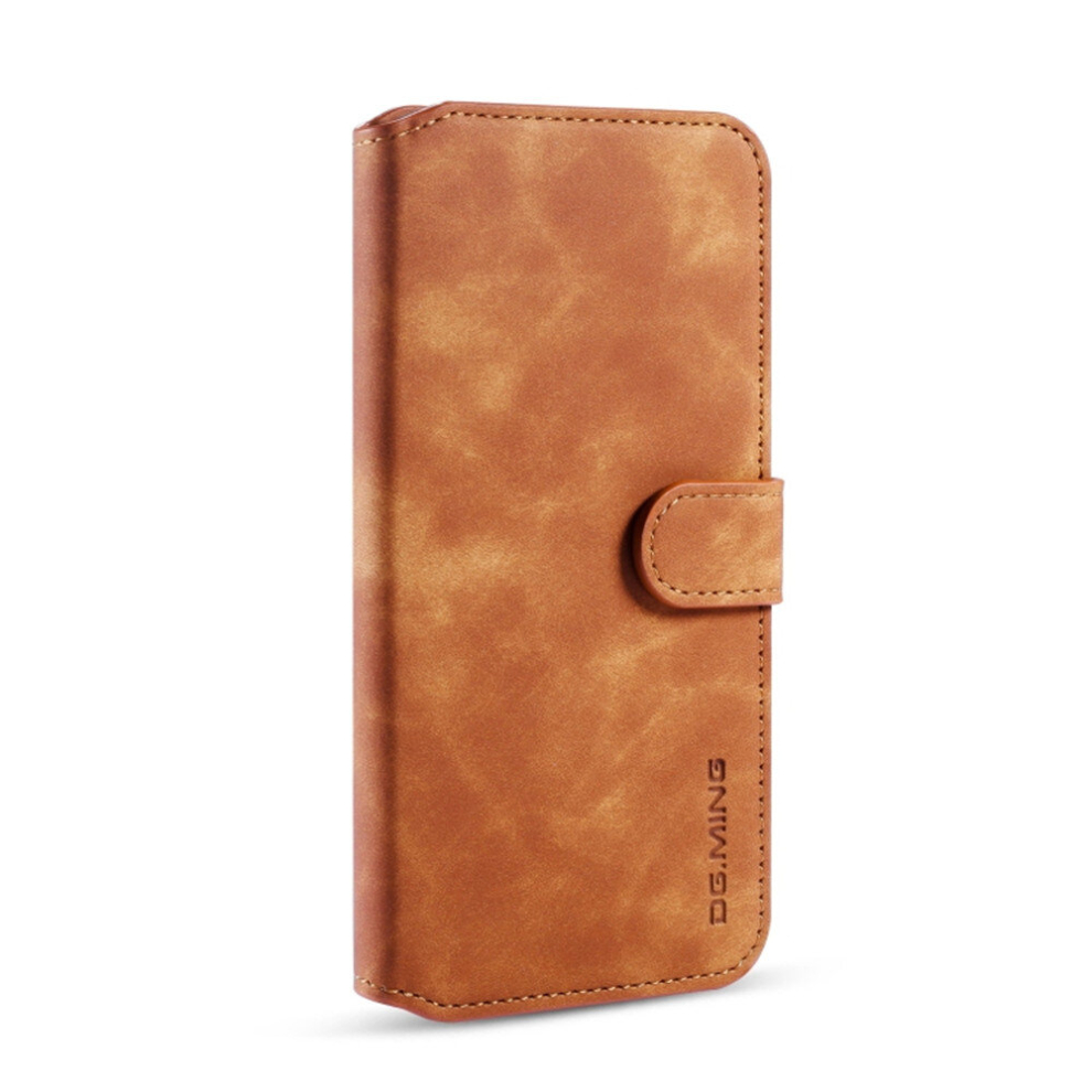 For Xiaomi Redmi 8A Dg.ming Retro Oil Side Horizontal Flip Case With Holder & Card Slots & Wallet(Brown) Brown 8881471518490